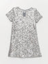 LC Waikiki Crew Neck Sequin Embroidered Girl Dress